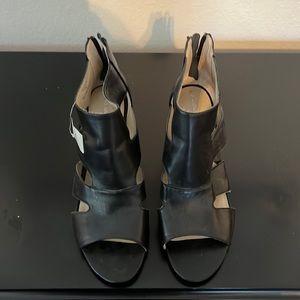 Women’s size 10 black wedges never worn